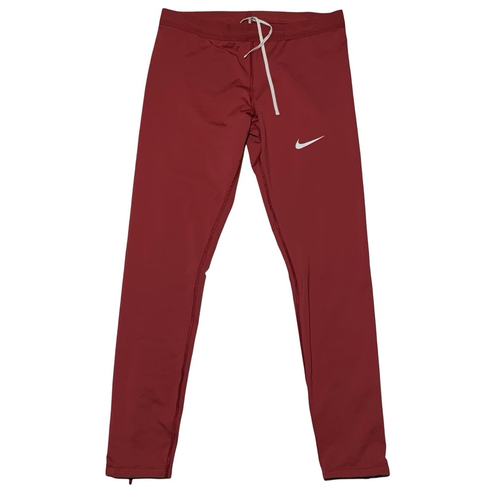 Nike Womens Size XL (16-18) Track Long Running Tights Made in USA RARE Red